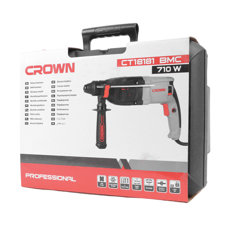 Перфоратор SDS-Plus Crown CT18181 BMC, 710 Вт, 2.5 Дж