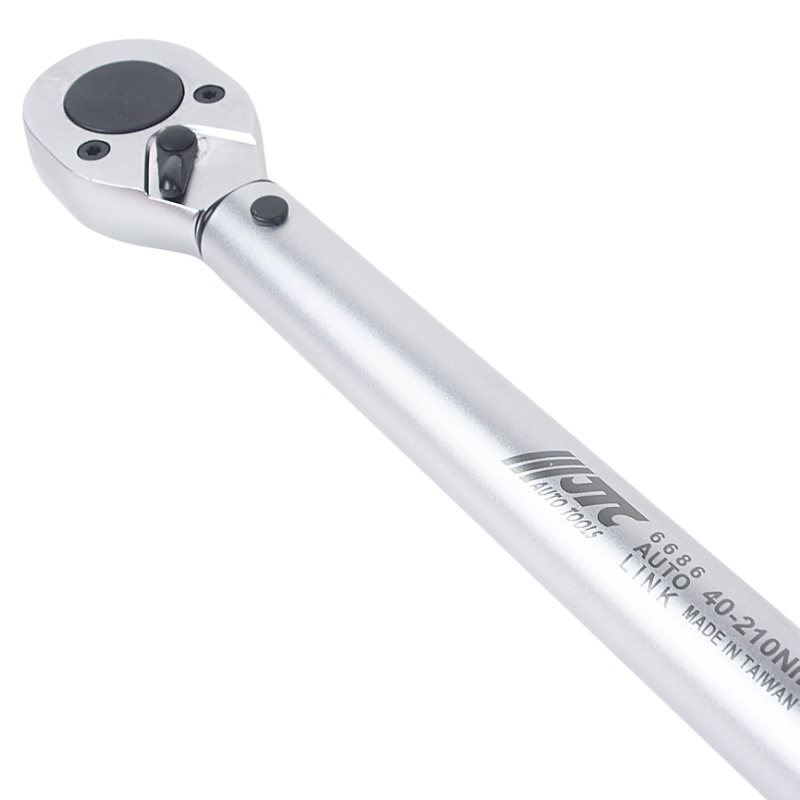 Ключ динамометрический JTC JTC-6686, 1/2", двухсторонний, усилие затяжки 40-210 Nm, длина 531 мм, с поверкой в Вологде