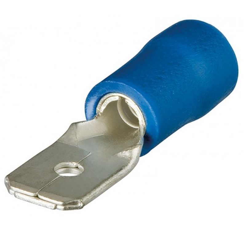 Штекеры Knipex KN-9799111, плоские, изолированные, синие, 6.3 x 0.8 мм, 1.5-2.5 мм², 100 шт в Ярославле