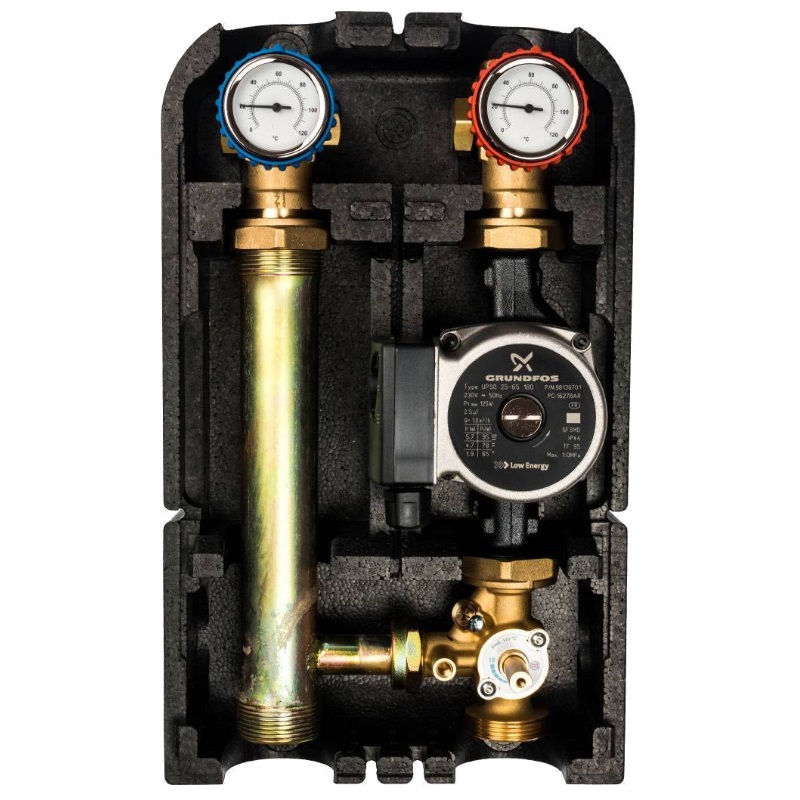 Насосная группа Stout SDG-0003-002502, с трехходовым приводным смесителем 1", с насосом Grundfos UPSO 25-65/180 в Череповце