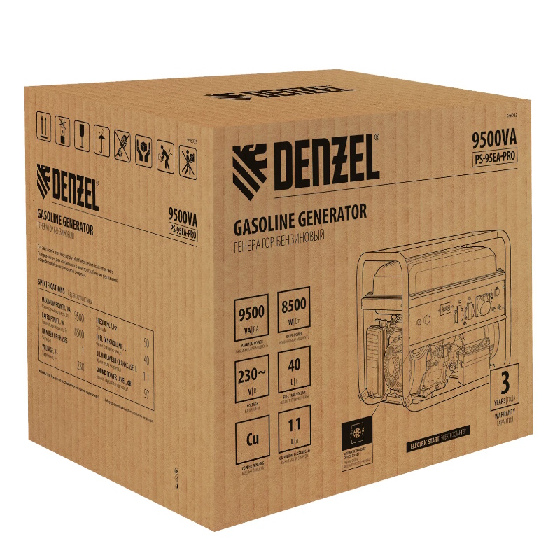 Бензиновый генератор Denzel PS-95EA-PRO, 946935 в Ярославле