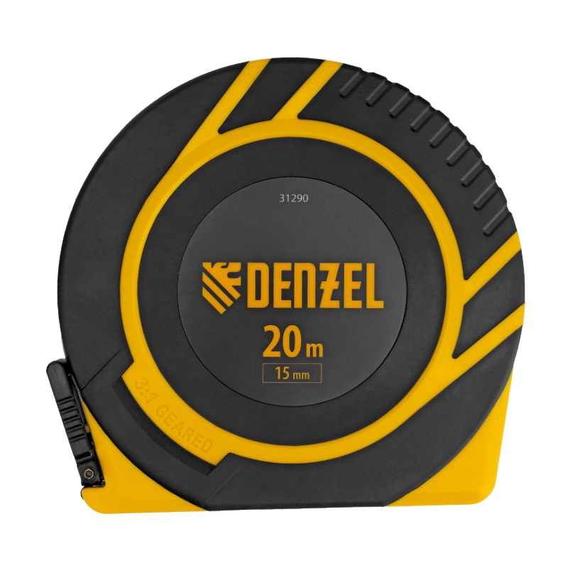 Рулетка геодезическая Denzel 31290, 20 м х 15 мм, закрытый корпус, фиберглассовая лента в Иваново