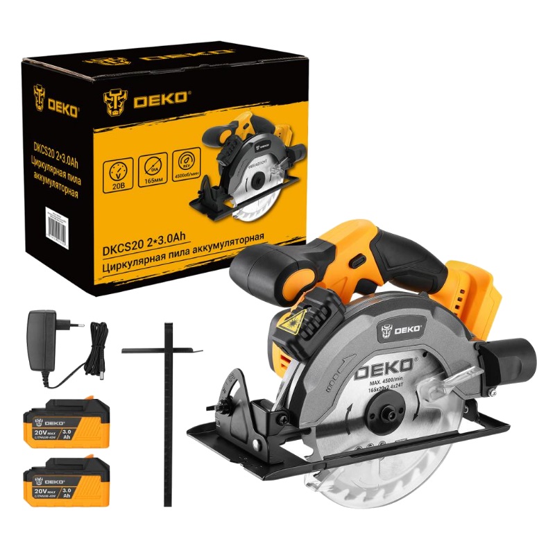 Циркулярная пила аккумуляторная Deko DKCS20 063-4024 20В 165 мм 230Ач 13388₽