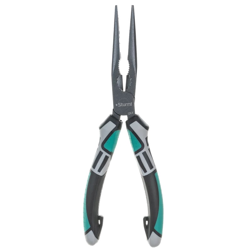 Длинногубцы Sturm 1020-13-3-200 200 мм CrV сталь TPE рукоятки тефлоновое покрытие 927₽