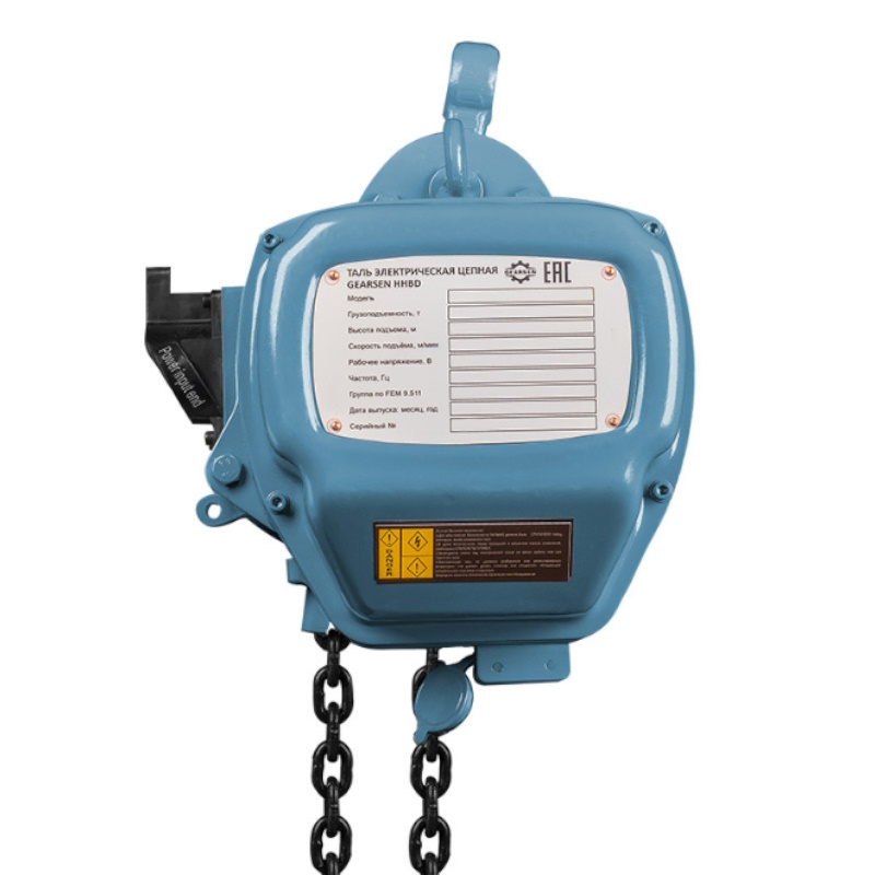 Таль электрическая цепная GEARSEN GHHBD 0560-01 J АБ-00014962, HHBD, 0,5 т, 6 м ,J-01 во Владимире