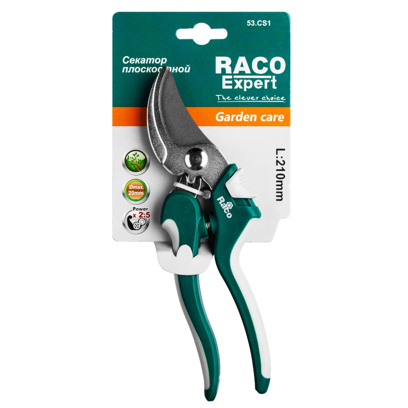 Плоскостной секатор Raco S181 4206-53/CS181, 210 мм, закаленная сталь, с двухкомпонентными рукоятками в Иваново