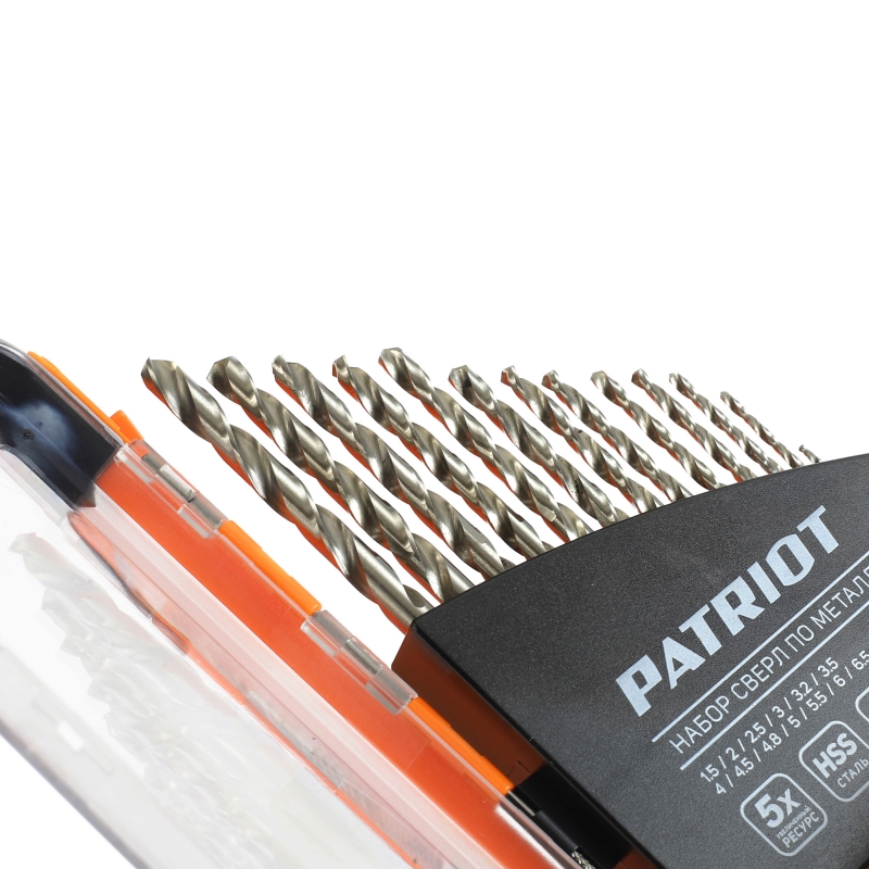 Набор сверл по металлу Patriot 815010104 (быстрорежущая сталь, 13 шт: 1,5-6,5мм, в пластиковом боксе) во Владимире