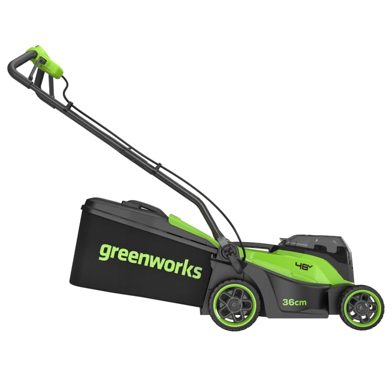 Газонокосилка аккумуляорная Greenworks GD24X2LM361 2520707UD, 24Вx2, 36 см, бесщеточная, c 2хАКБ 4Ач и ЗУ в Туле