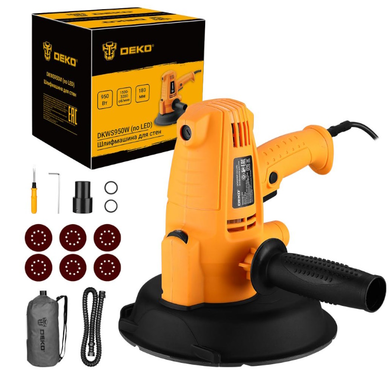 Шлифмашина для стен Deko DKWS950W 084-1089, 180мм, 950 Вт в Кинешме