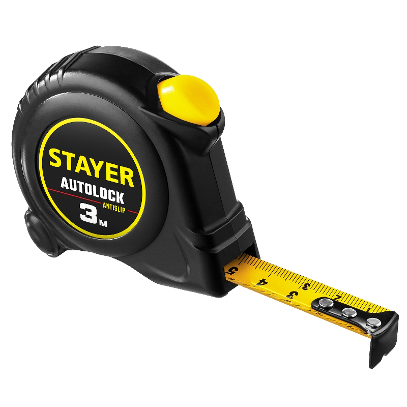 Рулетка Stayer "MASTER" "AUTOLOCK" 2-34126-03-16_z01, корпус с резиновым напылением, автостоп, 3мх16мм в Кинешме