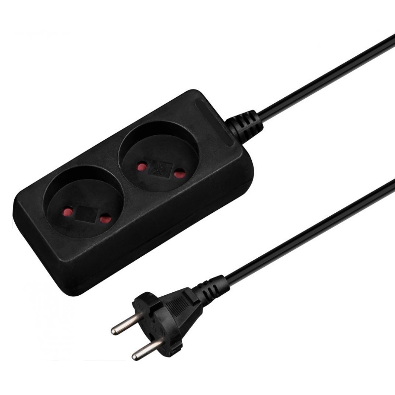 Удлинитель Юпитер JP8101-28 15 м 2 розетки 22 кВт бз ПВС 2х075 черный 205₽