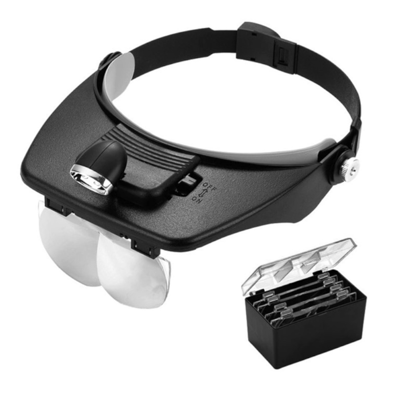 Лупа налобная Kromatech 72913, 1,2/1,8/2,5/3,5x, с подсветкой (1 LED) MG81001-F в Твери