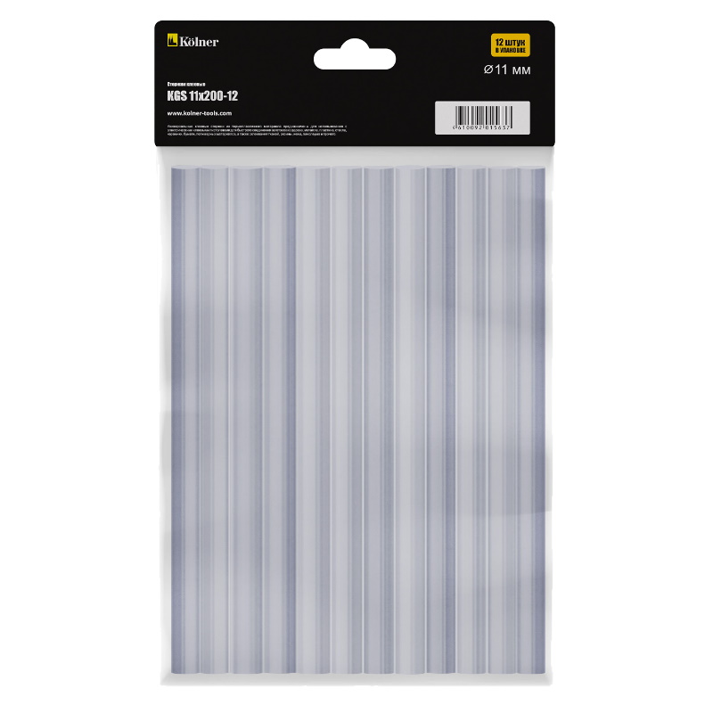 Стержни клеевые Kolner KGS 11x200-12 4610092015637 11х200 мм 12 шт 247₽