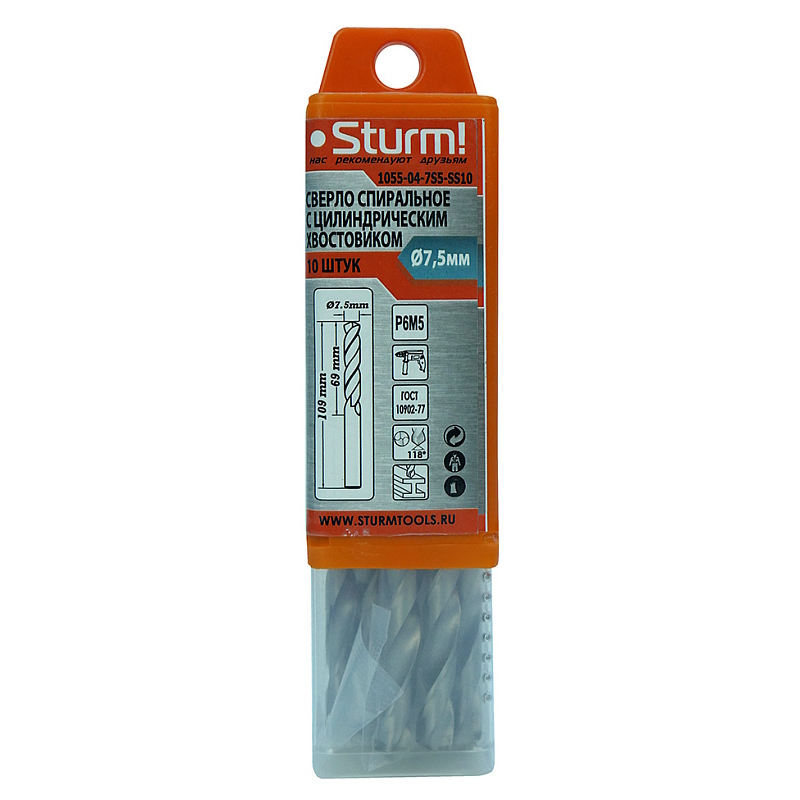 Сверло по металлу Sturm 1055-04-7S5-SS10 в Рыбинске
