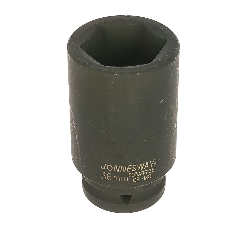Головка торцевая ударная Jonnesway S03AD6136 34 дюйма размер 36 мм глубокая шестигранная 1853₽