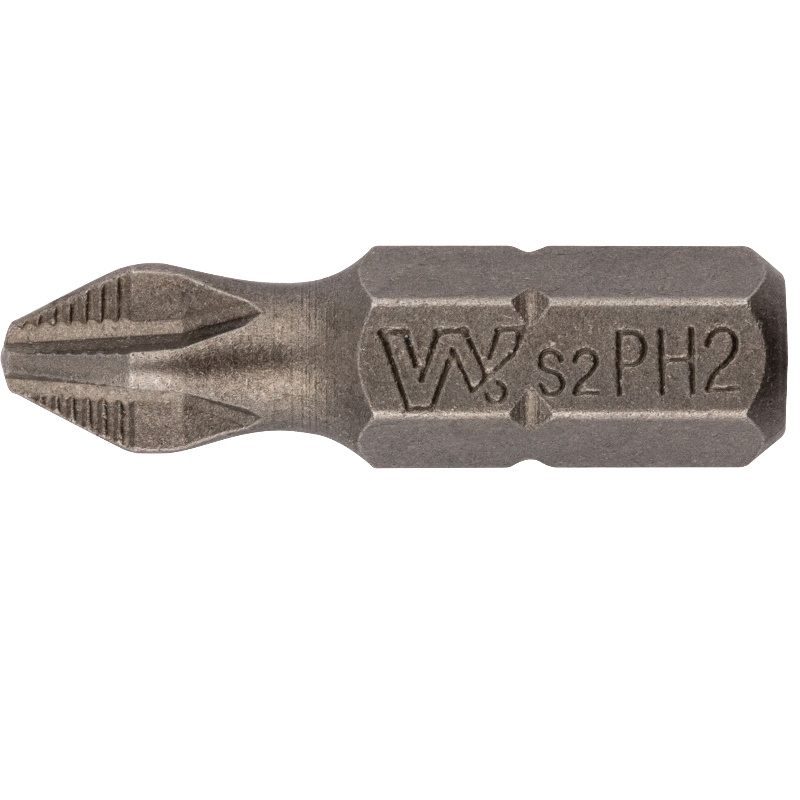 Биты Whirlpower WP Профи 57562 сталь S2 с насечкой 25 мм PH2 20 штук 727₽