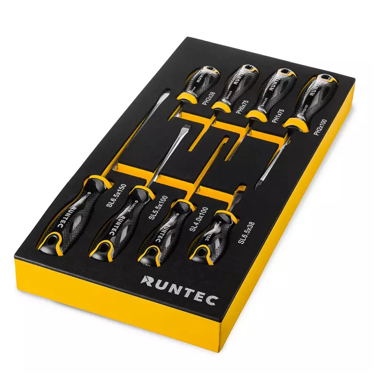 Набор отверток Runtec RT-SD1E8, S2, в ложементе EVA, 8 предметов