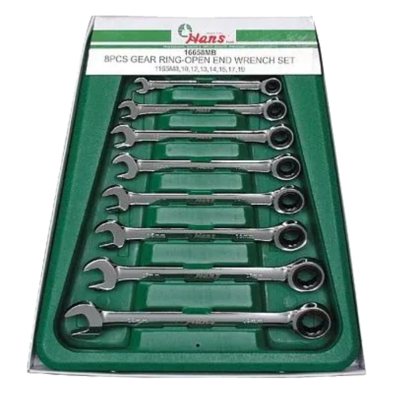Набор ключей Hans 16658MUB разрезхрап 8-19 мм 8 штук 9671₽