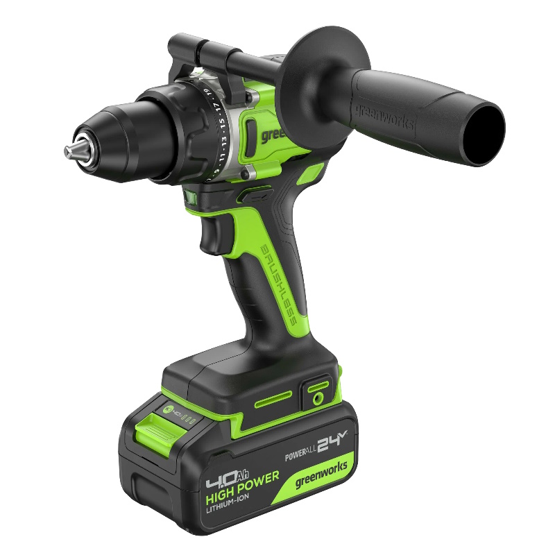 Дрель-шуруповерт аккумуляторная Greenworks 24V GD24DD90 3707507CUB, б/щет, 45/90 Нм,1x4 Ач, ЗУ, кор во Владимире