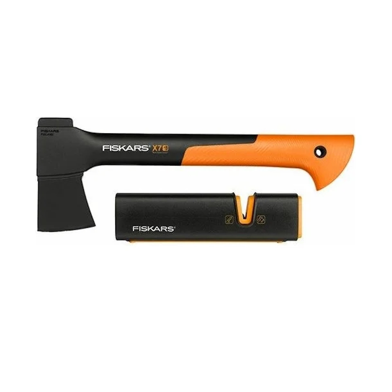 Топор универсальный Fiskars 1020183 X7 + точилка (комплект) в Рыбинске