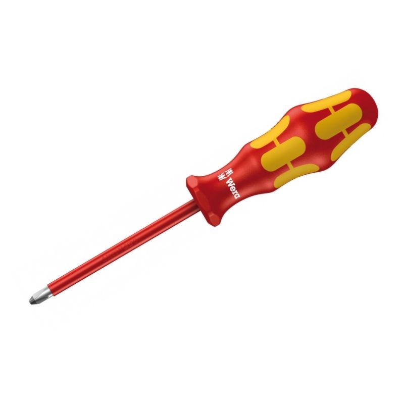 Отвертка диэлектрическая крестовая Pozidriv Wera Kraftform Plus 165 i PZ VDE, PZ 1 x 80 mm, WE-006162 в Кинешме