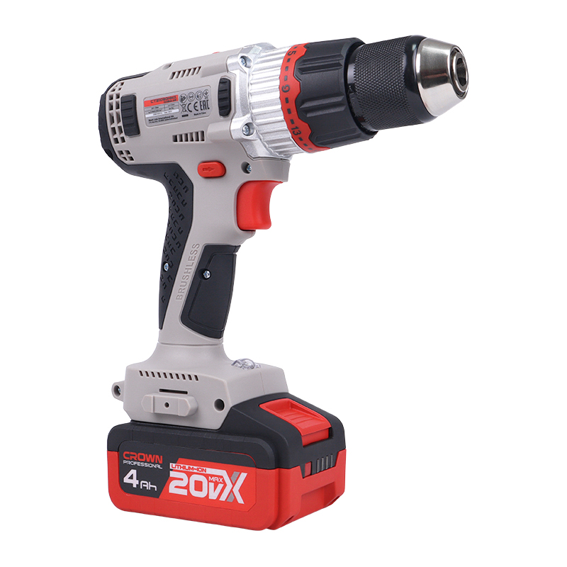 Аккумуляторный шуруповерт Crown CT21090HMX-4 BMC (75 Нм, 2x20В, 4 Ач, ЗУ, кейс) в Вологде