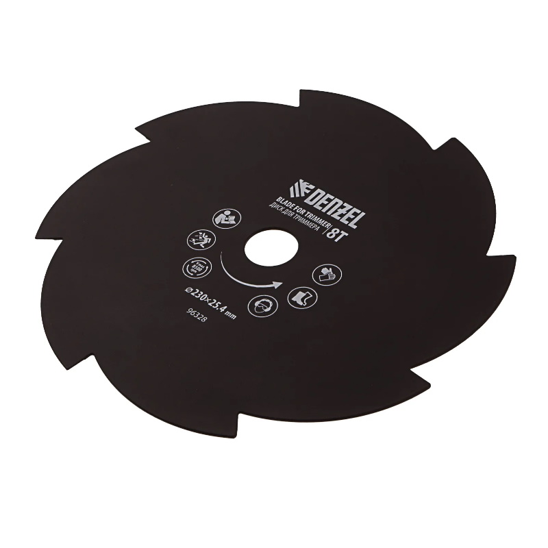 Диск для триммера Denzel 96328, 230х25,4 толщина 1,6 мм, 8 лезвий