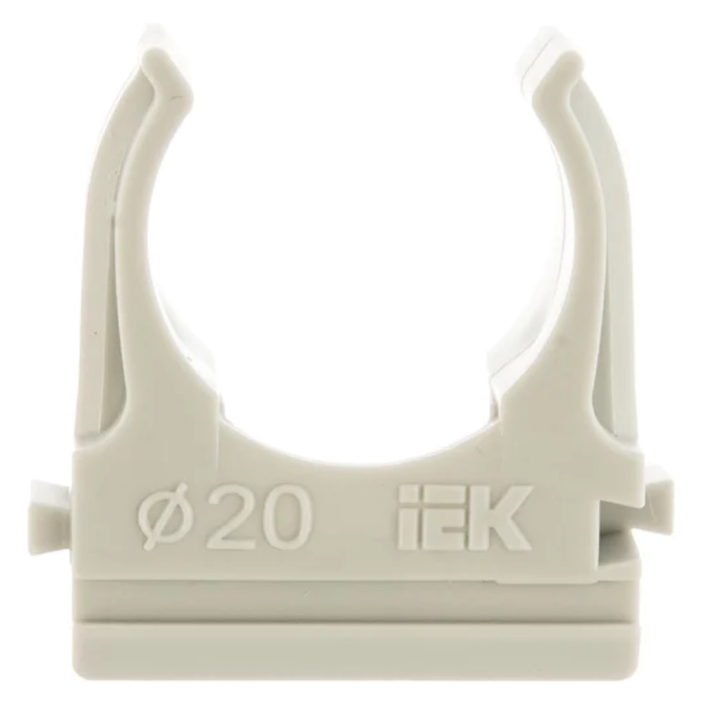 Держатель для труб клипса IEK CF20 CTA10D-CF20-K41-100 с защелкой 10₽