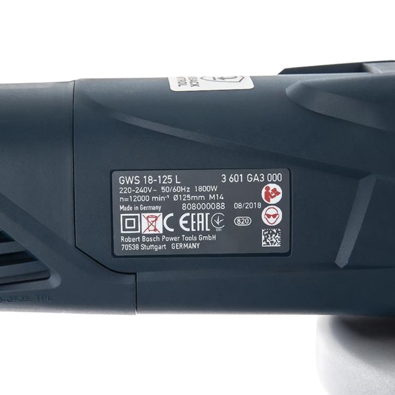 Угловая шлифмашина Bosch GWS 18-125 L 0.601.7A3.000