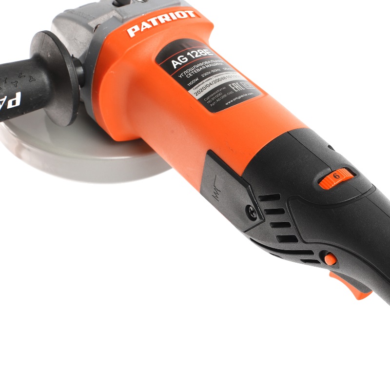 Угловая шлифмашина (болгарка) Patriot AG 128 E, 125 мм, 1100 Вт, регулировка оборотов в Костроме
