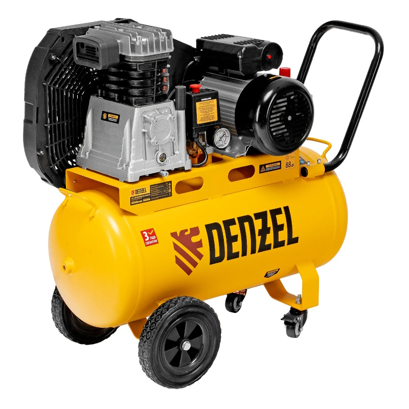 Компрессор воздушный Denzel BCI 2100/50 58115, ременной привод, 2,1 кВт, 50 литров, 400 л/мин в Рыбинске