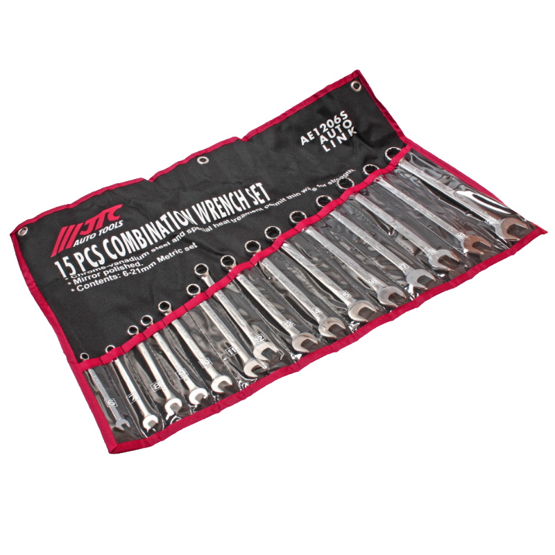 Набор ключей комбинированных JTC JTC-AE1206S 6-21 мм в планшете 15 предметов 7619₽