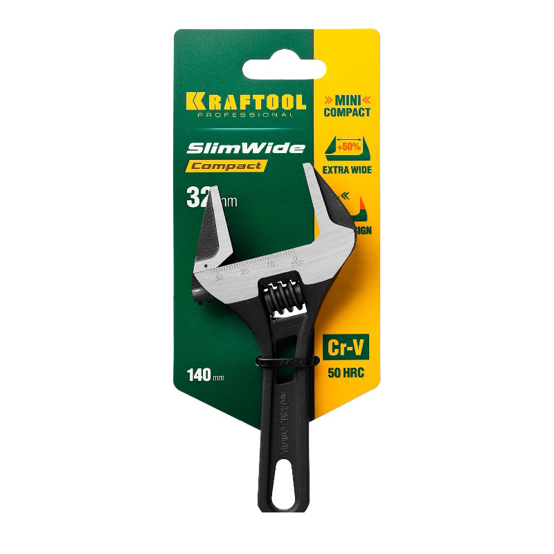 Ключ разводной Kraftool SlimWide-K 27266-20, 140 / 32 мм в Кинешме