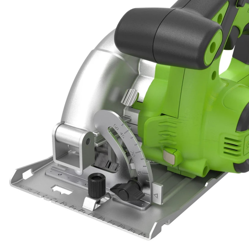 Дисковая пила Greenworks GD24CS165 24V 1501607CUG, аккумуляторный, бесщеточный, 165х20мм, 4800 об/мин, рез 57мм, 1х5Ач, ЗУ, кор