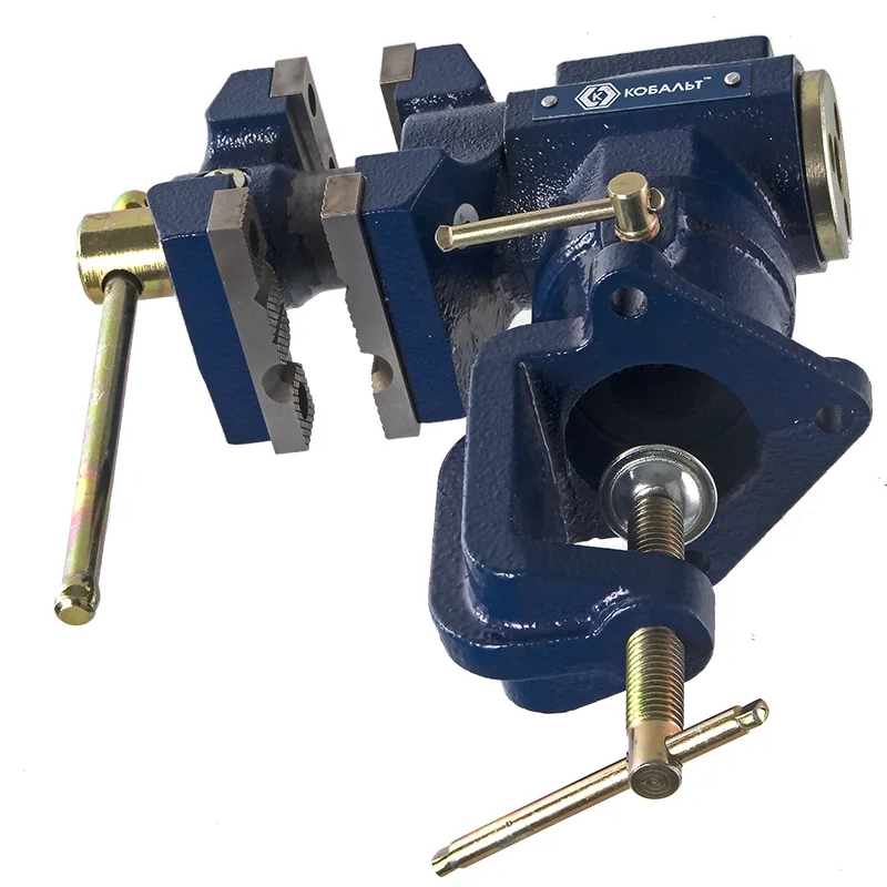 Тиски слесарные Кобальт 910-010 поворотные настольные 3753₽