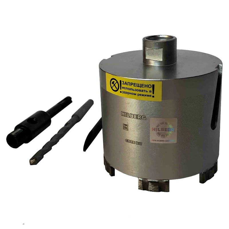 Коронка алмазная по бетону Hilberg Laser HM211, 112 мм  в Угличе