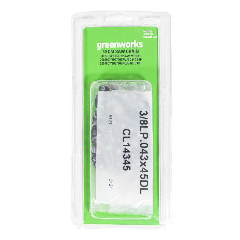 Цепь для пилы Greenworks 2947107, 30 см в Ярославле