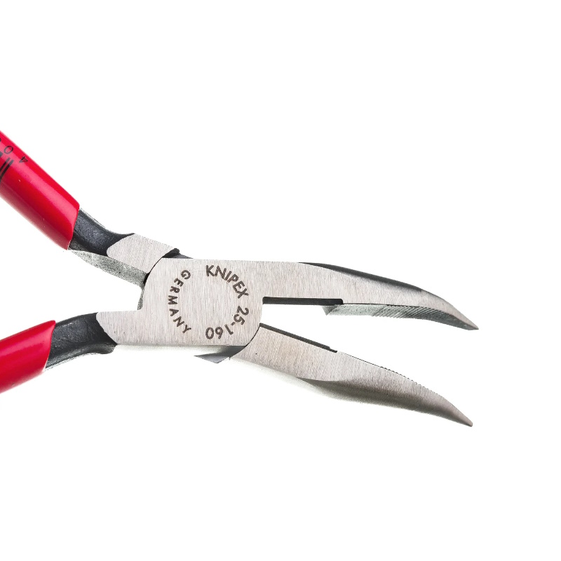 Длинногубцы с режущими кромками Knipex KN-2521160, губки 40°, 160 мм, фосфатированные, обливные ручки
