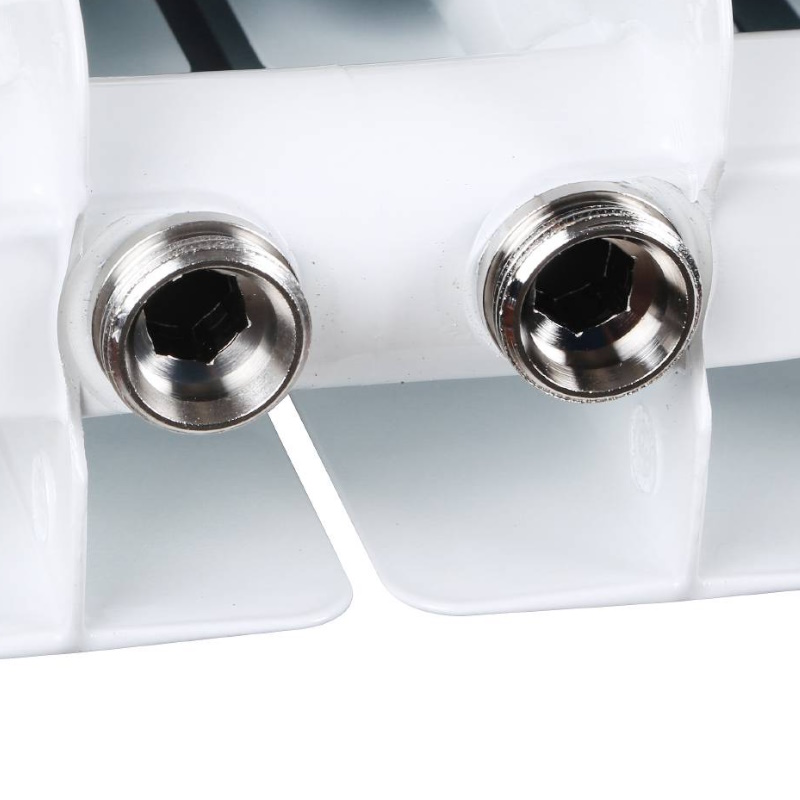 Радиатор Stout Space 500 SRB-0320-050009, 9 секций, биметаллический, нижнее правое подключение, RAL9016