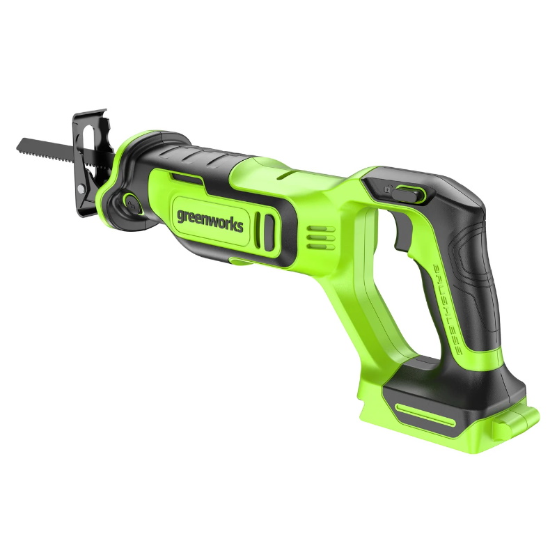 Пила сабельная Greenworks GPT-BLRS-1 24V 1200607CUB, аккумуляторная, 24V, бесщеточная, 0-3000/мин, рез 115 мм дер.,1х4Ач,ЗУ,кор в Рыбинске