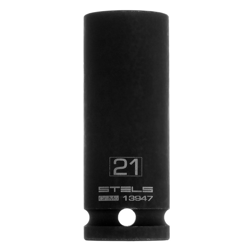 Головка ударная удлиненная шестигранная Stels 13947, 21 мм, 1/2", CrMo в Муроме