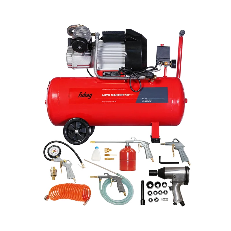 Компрессор масляный Fubag AUTO MASTER KIT (VDC/50) +10 предметов в Череповце