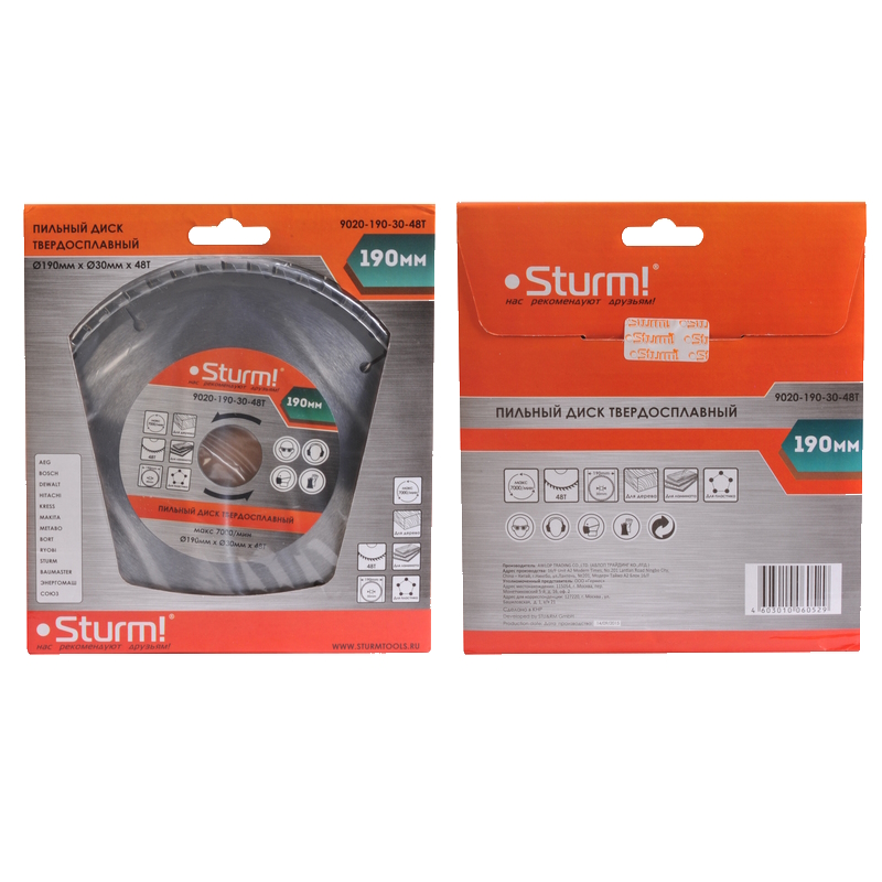 Диск пильный Sturm 9020-190-30-48T  в Костроме