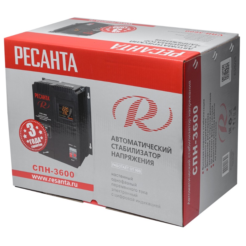 Стабилизатор напряжения Ресанта СПН-3600 63/6/25 в Костроме