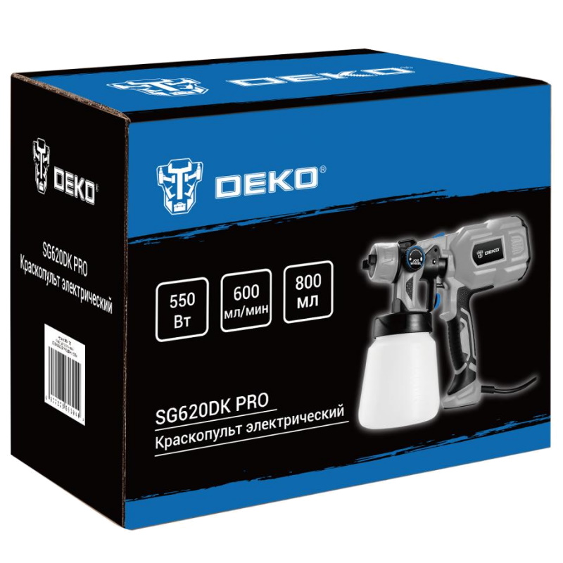 Краскопульт электрический Deko SG620DK PRO 083-1132, 800 мл, 620 Вт