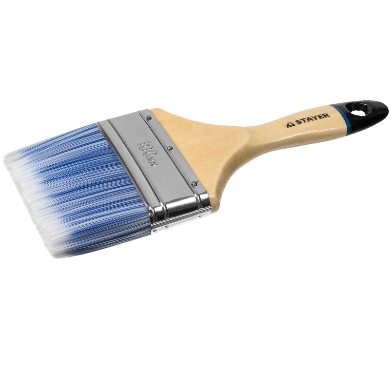 Кисть плоская Stayer Euro 01062-100 Aqua для воднодисперсионных и акриловых ЛКМ искусственная щетина деревянная ручка 4100мм 180₽