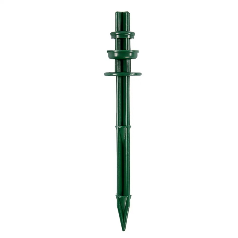 Колышек Palisad 64433 20см с установ. кольцом для креп. укрыв. мат. и пленки 10шт/уп, зеленый