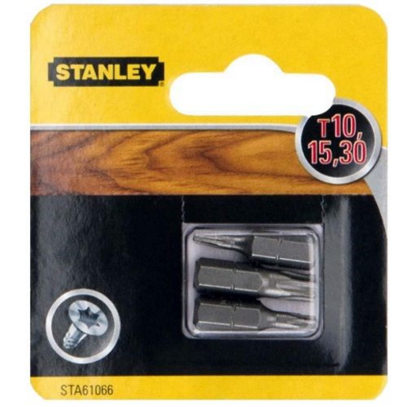 Набор бит Stanley STA61066-XJ,T10/15/30х25 мм, 3 шт.