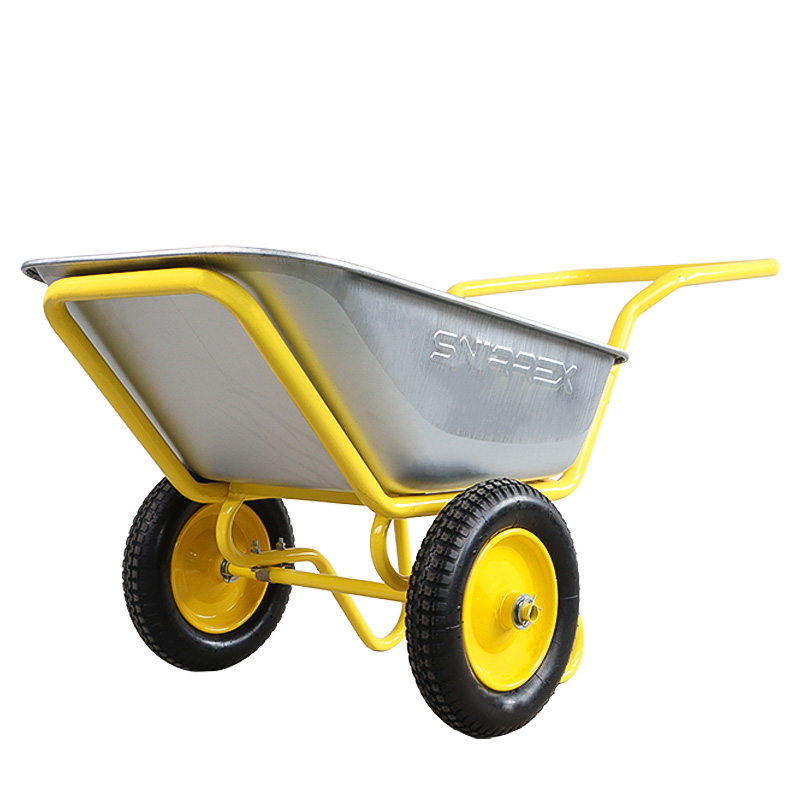 Тачка строительная 2-х колесная Snirrex LUX 43.110.260, 110 л, грузоподъемность 260 кг, 3.25-8/25