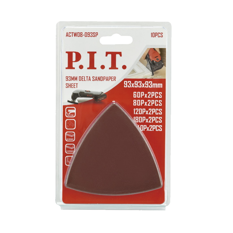 Набор шлифовальных листов PIT ACTW08-093SP Р6080120180240 93 мм 10 шт 173₽